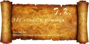 Törzsök Klaudia névjegykártya