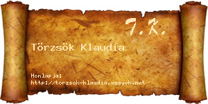 Törzsök Klaudia névjegykártya